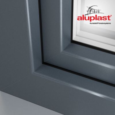 Porte fenêtre oscillo-battante PVC anthracite L 860mm x H 2150mm ouvrant gauche