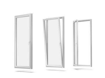 Porte fenêtre oscillo-battante PVC blanc L 860mm x H 2150mm ouvrant gauche