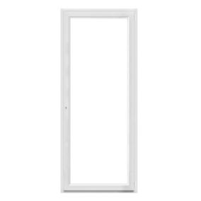 Porte fenêtre PVC 1 vantail tirant GoodHome blanc - l.80 x h.205 cm, tirant droit