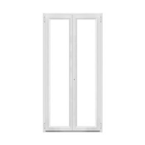 Porte fenêtre PVC 2 vantaux GoodHome blanc - 100 x h.205 cm, tirant droit