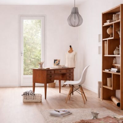 Porte fenêtre PVC blanc 1 vantail hors tout H 218 x L 86 cm ouverture française pour pose en neuf - tirant droit