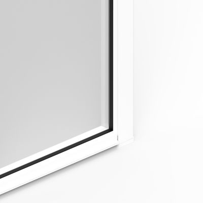 Porte fenêtre alu 1 vantail GoodHome blanc - l.80 x h.215 cm, tirant droit