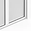 Porte fenêtre alu 2 vantaux + volet roulant électrique GoodHome blanc - l.140 x h.215 cm, tirant droit