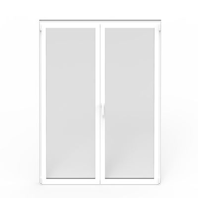 Porte fenêtre aluminium 2 vantaux GoodHome blanc - l.120 x h.215 cm, tirant droit