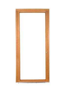 Porte fenêtre bois 1 vantail GoodHome - l.80 x h.205 cm, tirant droit