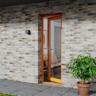 Porte fenêtre bois 1 vantail GoodHome - l.80 x h.205 cm, tirant gauche