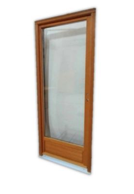 Porte Fenetre Bois 1 Vantail H205 X L80 Cm Côte Tableau Tirant Droite Gd Menuiseries