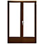 Porte fenêtre bois 120 x h.215 cm 2 vantaux tirant droit Uw 1,6