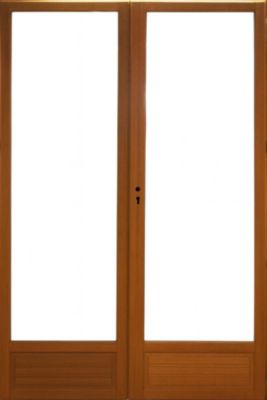 Porte Fenetre Bois 2 Vantaux H205 X L140 Cm Côte Tableau Gd Menuiseries
