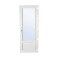 Porte fenêtre pvc 1 vantail tirant gauche Grosfillex blanc - 80 x h.205 cm Uw 1,3