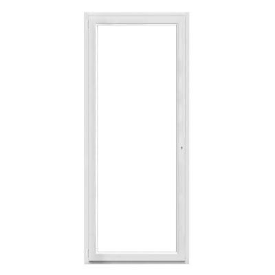 Porte fenêtre PVC 1 vantail tirant GoodHome blanc - l.80 x h.215 cm, tirant gauche