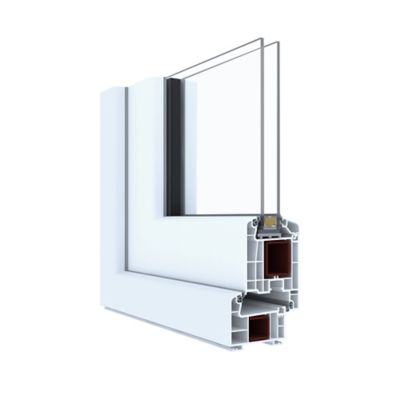 Porte fenêtre PVC 1 vantail tirant + volet roulant électrique GoodHome blanc - l.80 x h.215 cm, tirant droit