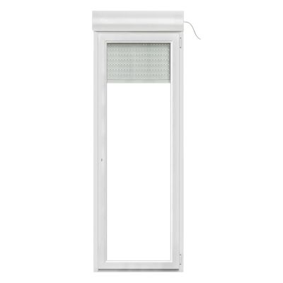 Porte fenêtre PVC 1 vantail tirant + volet roulant électrique GoodHome blanc - l.80 x h.215 cm, tirant droit
