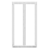 Porte fenêtre PVC 2 vantaux GoodHome blanc - l.120 x h.205 cm, tirant droit
