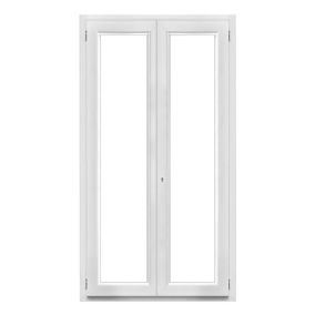 Porte fenêtre PVC 2 vantaux GoodHome blanc - l.120 x h.215 cm, tirant droit