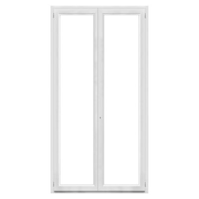Porte fenêtre PVC 2 vantaux GoodHome blanc - l.120 x h.225 cm, tirant droit