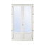 Porte fenêtre pvc 2 vantaux tirant droit Grosfillex blanc - 100 x h.215 cm Uw 1,3