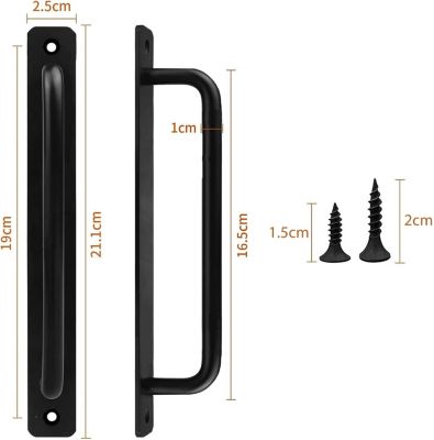 Porte Fixes en Alliage D'Aluminium, Poignées de Porte Coulissantes, Poignées de Porte Robustes,  Portes de Grange, Portes en Bois