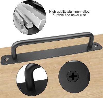Porte Fixes en Alliage D'Aluminium, Poignées de Porte Coulissantes, Poignées de Porte Robustes,  Portes de Grange, Portes en Bois