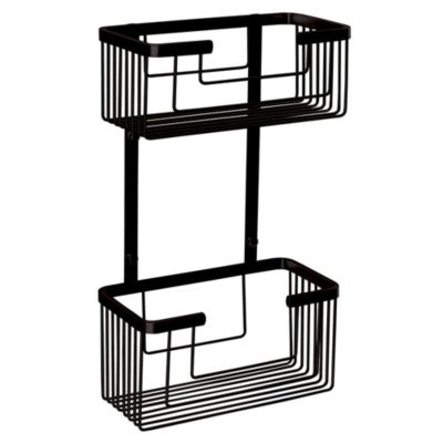 Porte-gel rectangulaire double avec une finition NOIR mate en laiton Kibath