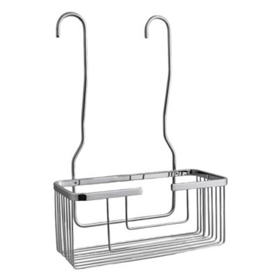 Porte-gel SOL rectangulaire avec crochets, finition chromée brillante, en acier inoxydable Kibath