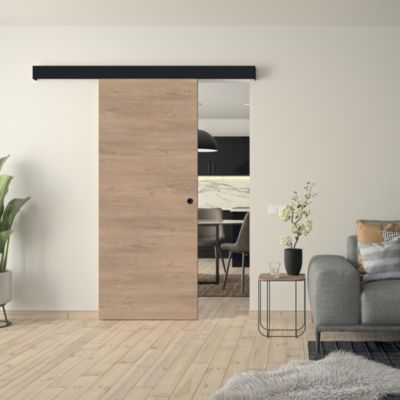 Porte H.204 x l.83 cm + système coulissant en aluminium Santiago