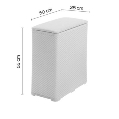 Porte-Linge De Bain Blanc 70Lt Robinia De Kiamami Valentina