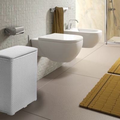 Porte-Linge De Bain Blanc 70Lt Robinia De Kiamami Valentina