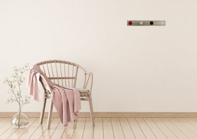 Porte-manteau à fixer Erika 4 têtes bois et rose