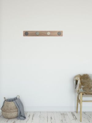Porte-manteau à fixer Erika 4 têtes bois et vert