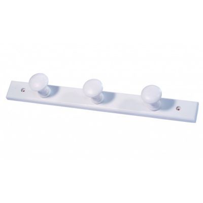 Porte-manteau à fixer pin blanc Form Agra 3 têtes