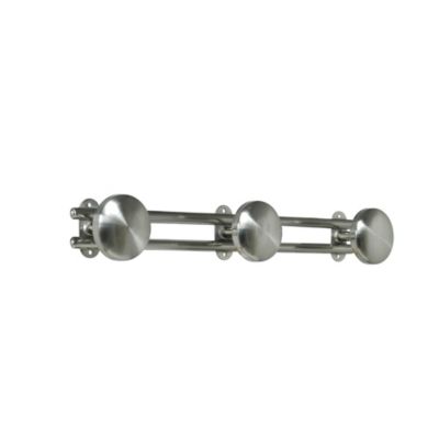Porte-manteau à fixer Sancy 3 têtes en métal brossé