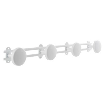 Porte-manteau à fixer Sancy 4 têtes blanc