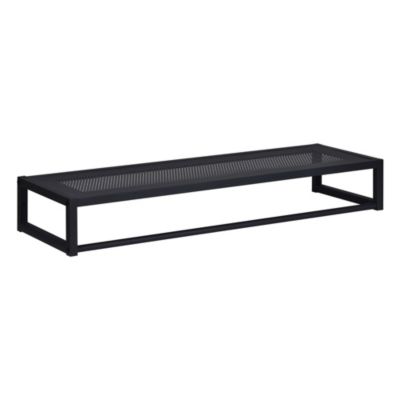 Porte-manteau mural avec étagère et penderie en métal noir L. 90 cm Homesight Grif