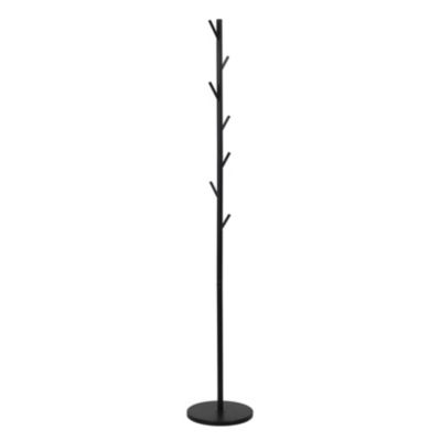 Porte manteaux 7 crochets l.27 x H.173 cm noir en métal, Home Deco Factory Loka