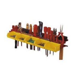 Porte outils en tôle d'acier Mottez pour 50 outils + 5 bacs en plastique L.58 x l.15 x H.9 cm