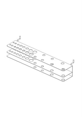 Porte outils Mottez pour 23 tournevis/forets montage sur panneau perforé