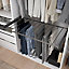 Porte pantalons coulissant en acier gris 11 barres GoodHome Atomia L. 96,4 x P. 51 cm