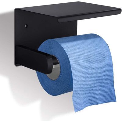 Porte-papier en acier inoxydable, avec couvercle sur le dessus, porte-serviettes en papier à double usage avec trous et sans trous