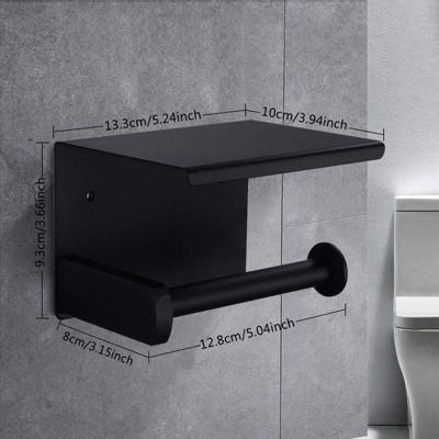 Porte-papier en acier inoxydable, avec couvercle sur le dessus, porte-serviettes en papier à double usage avec trous et sans trous