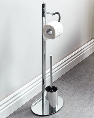 Porte-papier et porte-brosse SARTO Métal Argenté