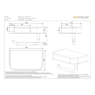 Porte papier WC SANINDUSA Vintage blanc