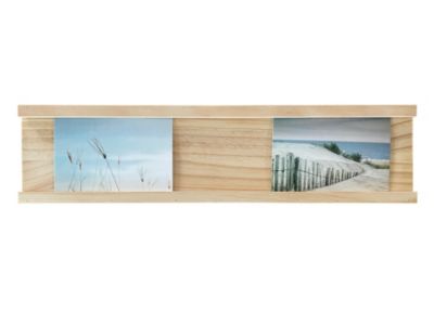 Porte photo effet bois l.50 x H.12 cm Ariane