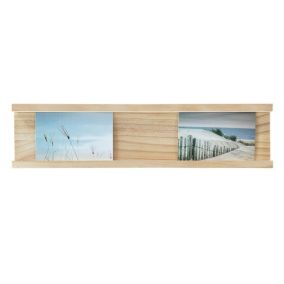 Porte photo effet bois l.50 x H.12 cm Ariane