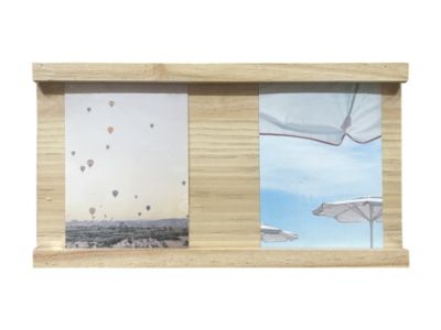 Porte photo mural effet bois l.30 x H.16 cm Ariane