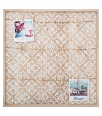 Porte - photos - bois et corde - 48x48 cm - Modèle 1- Atmosphera