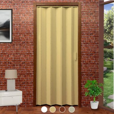 Porte pliante en kit 107x300H cm - IVOIRE  à découper et à assembler sur mesure avec instructions, vis et vidéo mod. Lorella