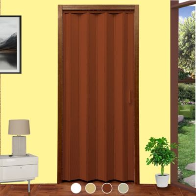 Porte pliante en kit 107x300H cm - NOIX  à découper et à assembler sur mesure avec instructions, vis et vidéo mod. Lorella