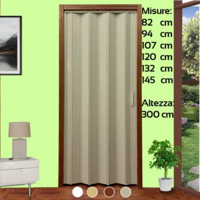 Porte pliante en kit 181x300H cm - GRIS  à découper et à assembler sur mesure avec instructions, vis et vidéo mod. Lorella