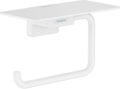 Porte rouleau papier toilette mural avec tablette blanc mat Addstoris Hansgrohe
